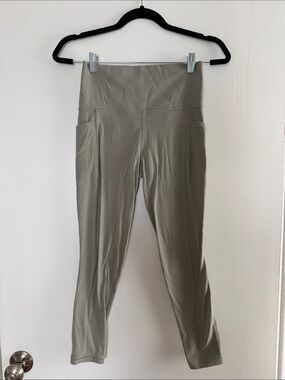Athleta High-Rise Salutation 7/8 Leggings in Sage Green